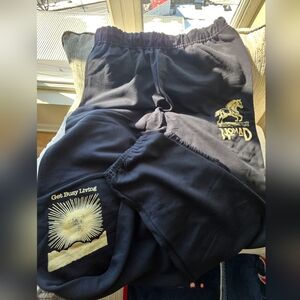 Nomad Mens Black Joggers with Graphic Design Size XL NWOT